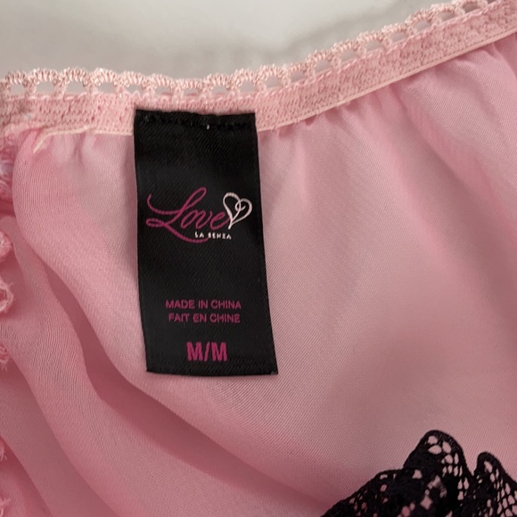 La Senza ,Pink and black négligée set, size medium - Picture 6 of 10